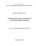 Luận văn Thạc sĩ Khoa học máy tính: Kỹ thuật đánh giá đa chỉ tiêu mờ và ứng dụng trong giáo dục