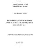 Luận văn Thạc sĩ Quản trị kinh doanh: Phân tích hiệu quả sử dụng vốn tại Công ty cổ phần chế biến thực phẩm Kinh đô miền bắc