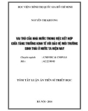 Tóm tắt Luận án Tiến sĩ Triết học: Vai trò của nhà nước trong việc kết hợp giữa tăng trường kinh tế với bảo vệ môi trường sinh thái nước ta hiện nay