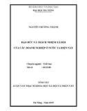 Tóm tắt Luận văn Thạc sĩ Khoa học xã hội và nhân văn: Đạo đức và trách nhiệm xã hội của các doanh nghiệp ở nước ta hiện nay