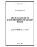 Luận văn Thạc sĩ Luật học: Những vấn đề lý luận và thực tiễn về bảo vệ quyền phụ nữ bằng pháp luật hình sự ở Việt Nam