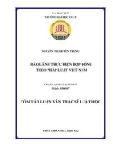 Tóm tắt Luận văn Thạc sĩ Luật học: Bảo lãnh thực hiện hợp đồng theo pháp luật Việt Nam