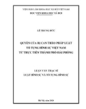 Luận văn Thạc sĩ Luật Hình sự và Tố tụng hình sự: Quyền của bị can theo pháp luật tố tụng hình sự Việt Nam từ thực tiễn thành phố Hải Phòng