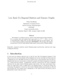 Báo cáo toán học: Low Rank Co-Diagonal Matrices and Ramsey Graphs