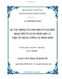 Luận văn Thạc sĩ Kinh tế: Sự tác động của rủi ro tỷ giá hối đoái tới tỷ suất sinh lợi và việc sử dụng công cụ phái sinh