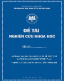 Nghiên cứu khoa học đề tài: Giới hạn nguồn tài trợ và vấn đề đầu tư ở cấp độ doanh nghiệp ở Việt Nam, theo sau cuộc khủng hoảng tài chính 2008