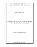 Luận văn Thạc sĩ Kinh tế: Tác động quản trị vốn luân chuyển đến khả năng sinh lời của doanh nghiệp