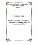 Luận văn: Ngành Công nghiệp ô tô Việt Nam Thực trạng và giải pháp nhằm đẩy mạnh sự phát triển