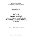 Luận văn Thạc sĩ Sinh học: Khảo sát sự kháng kháng sinh của các vi khuẩn gram âm đường ruột thường gặp trong bệnh viện sinh ESBL