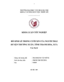 Tóm tắt Khóa luận tốt nghiệp khoa Văn hóa dân tộc thiểu số: Đồ sính lễ trong cưới xin của người Thái huyện Thường Xuân, tỉnh Thanh Hóa, xưa và nay