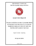 Luận văn Thạc sĩ Tài chính Ngân hàng: Ứng dụng mô hình Z-score và Hscore trong dự báo khả năng phá sản của các doanh nghiệp bất động sản niêm yết trên thị trường chứng khoán Việt Nam