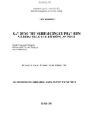 Luận văn Thạc sĩ Công nghệ thông tin: Xây dựng thử nghiệm công cụ phát hiện và khai thác các lỗ hổng an ninh