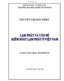 Luận văn Thạc sĩ Kinh tế: Lạm phát và vấn đề kiểm soát lạm phát ở Việt Nam