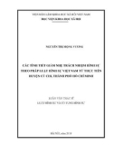 Luận văn Thạc sĩ Luật học: Các tình tiết giảm nhẹ TNHS theo pháp luật hình sự Việt Nam từ thực tiễn huyện Củ Chi, thành phố Hồ Chí Minh