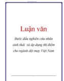 Luận văn: Bước đầu nghiên cứu nhãn sinh thái và áp dụng thí điểm cho ngành dệt may Việt Nam