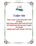 Luận văn: Thực trạng và giải pháp phát triển tín dụng ngân hàng nhằm phát triển DNV&N tại Ngân hàng thương mại cổ phần các doanh nghiệp ngoài quốc doanh Việt Nam