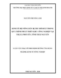 Luận văn Thạc sĩ Kinh tế: Kinh tế hộ nông dân bị thu hồi đất trong quá trình phát triển khu công nghiệp tại thị xã Phổ Yên, tỉnh Thái Nguyên