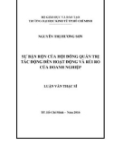 Luận văn Thạc sĩ Kinh tế: Sự bận rộn của hội đồng quản trị tác động đến hoạt động và rủi ro doanh nghiệp