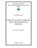 Luận văn Thạc sĩ Kinh tế: Nghiên cứu các yếu tố tác động đến hành vi tiêu dùng xe máy tại Tp.Biên Hòa