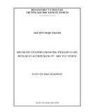 Luận văn Thạc sĩ Kinh tế: Một số yếu tố chính ảnh hưởng tới hành vi tiêu dùng quần áo thời trang nữ - Khu vực TP.HCM