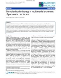 Báo cáo khoa học: The role of radiotherapy in multimodal treatment of pancreatic carcinoma