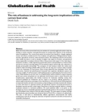 báo cáo khoa học: The role of business in addressing the long-term implications of the current food crisis