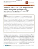 báo cáo khoa học: The role of 18F-FDG-PET/CT in the preoperative staging and posttherapy follow up of gastriccancer: Comparison with spiral CT