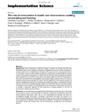 báo cáo khoa học: The role of conversation in health care interventions: enabling sensemaking and learning