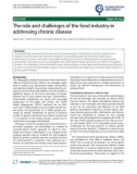 báo cáo khoa học: The role and challenges of the food industry in addressing chronic disease