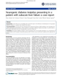 Báo cáo y học: Neurogenic diabetes insipidus presenting in a patient with subacute liver failure: a case report