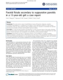 Báo cáo y học: Parotid fistula secondary to suppurative parotitis in a 13-year-old girl: a case report