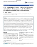 Báo cáo y học: Four small supernumerary marker chromosomes derived from chromosomes 6, 8, 11 and 12 in a patient with minimal clinical abnormalities: a case report