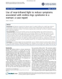 Báo cáo y học: Use of near-infrared light to reduce symptoms associated with restless legs syndrome in a woman: a case report