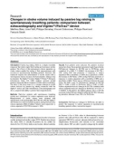 Báo cáo y học: Changes in stroke volume induced by passive leg raising in spontaneously breathing patients: comparison between echocardiography and Vigileo™/FloTrac™ device