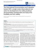 Báo cáo y học: The International Documentation and Evaluation System IDES: a single center observational case series for development of an ankle prosthesis documentation questionnaire and study of its feasibility and face validity