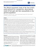 Báo cáo y học: The clinical assessment study of the foot (CASF): study protocol for a prospective observational study of foot pain and foot osteoarthritis in the general population