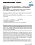 Báo cáo y học: Study protocol for the translating research in elder care (TREC): building context through case studies in long-term care project (project two)