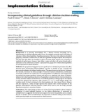 báo cáo khoa học: Incorporating clinical guidelines through clinician decision-making