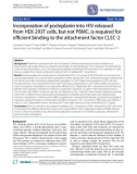 Báo cáo y học: Incorporation of podoplanin into HIV released from HEK-293T cells, but not PBMC, is required for efficient binding to the attachment factor CLEC-2