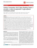 Báo cáo y học: Human Coronavirus NL63 Open Reading Frame 3 encodes a virion-incorporated N-glycosylated membrane protein