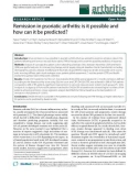 Báo cáo y học: Remission in psoriatic arthritis: is it possible and how can it be predicted