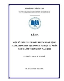 Luận văn Thạc sĩ Kinh tế: Một số giải pháp hoàn thiện hoạt động marketing mix tại doanh nghiệp tư nhân nhựa Lâm Thăng đến năm 2022