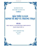 Tiểu luận: Thực trạng và giải pháp phát triển kinh tế trang trại nước ta