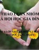 ĐỀ TÀI: XÃ HỘI HỌC GIA ĐÌNH