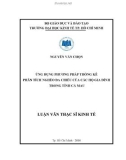 Luận văn Thạc sĩ Kinh tế: Ứng dụng phương pháp thống kê phân tích nghèo đa chiều của các hộ gia đình trong tỉnh Cà Mau