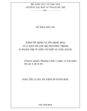 Tóm tắt Luận án Tiến sĩ Toán học: Tính ổn định và ổn định hóa của một số lớp hệ phương trình vi phân phi tuyến có trễ và ứng dụng