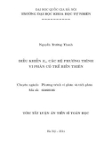Tóm tắt Luận án Tiến sĩ Toán học: Điều khiển H∞ các hệ phương trình vi phân có trễ biến thiên