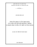 Luận án Tiến sĩ Toán học: Tính ổn định và ổn định hóa của một số lớp hệ phương trình vi phân phi tuyến có trễ và ứng dụng