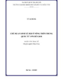 Luận văn Thạc sĩ Châu Á học: Chế độ an sinh xã hội ở nông thôn Trung Quốc từ 1978 đến 2018