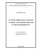 Luận văn Thạc sĩ Châu Á học: Tư tưởng Ishida Baigan (1685-1744) và phong trào Sekimon Shingaku từ trung kì Edo đến nay